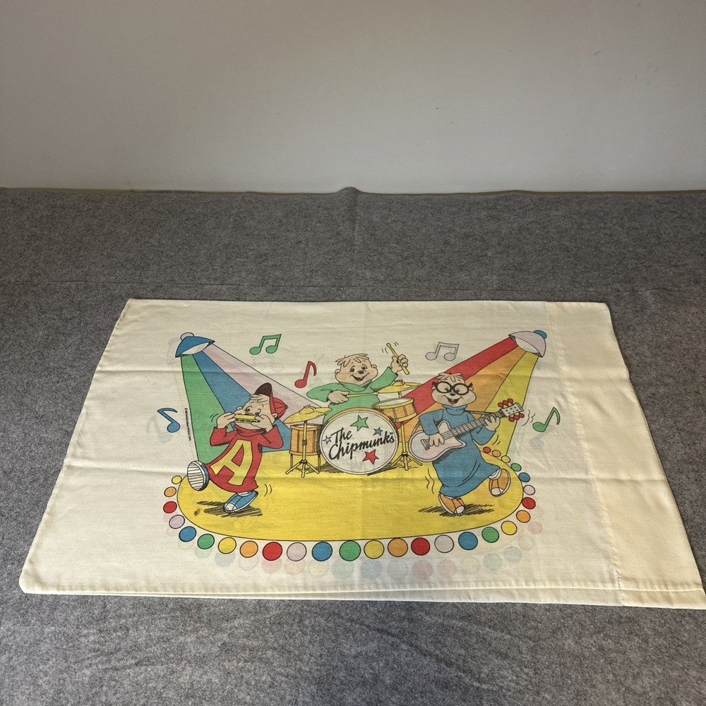 Alvin and the Chipmunks Vintage 1983 Pillow Case Child